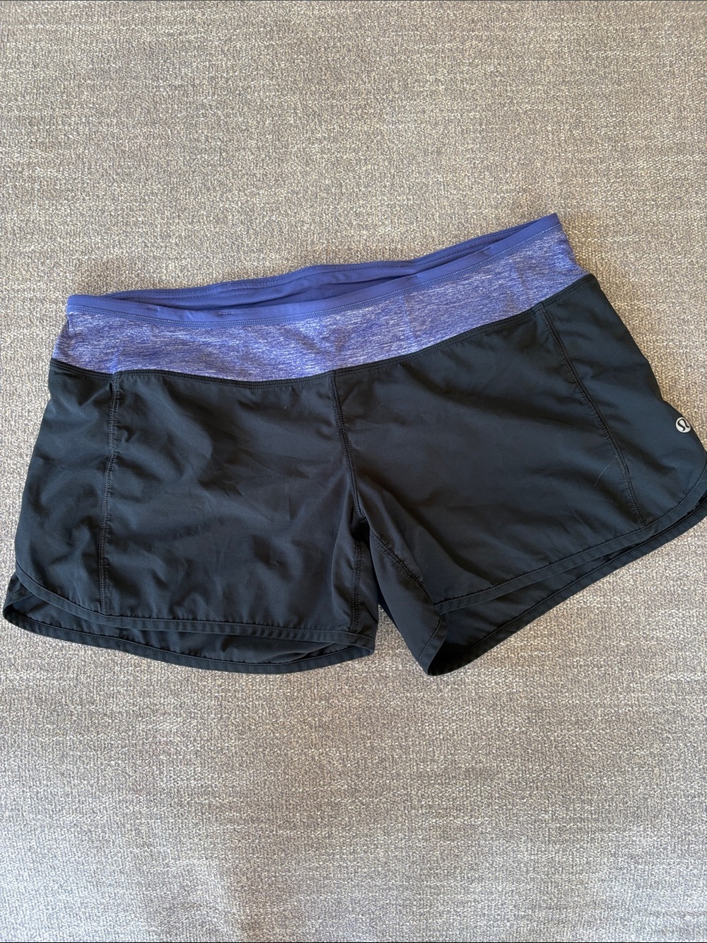 LULULEMON Black Running Shorts Run Workout Gym EUC “vintage” Size 10